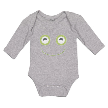 Long Sleeve Bodysuit Baby A Frog Smile Expression Funny Face Boy & Girl Clothes