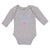 Long Sleeve Bodysuit Baby Color Abstract Reindeer Head, Face and Horns Cotton - Cute Rascals