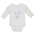 Long Sleeve Bodysuit Baby Color Abstract Reindeer Head, Face and Horns Cotton - Cute Rascals