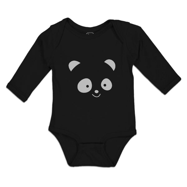 Long Sleeve Bodysuit Baby Cute Panda Bear Face and Head Boy & Girl Clothes - Cute Rascals