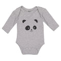 Long Sleeve Bodysuit Baby Cute Panda Bear Face and Head Boy & Girl Clothes