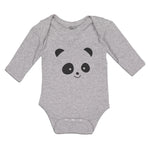 Long Sleeve Bodysuit Baby Cute Panda Bear Face and Head Boy & Girl Clothes - Cute Rascals