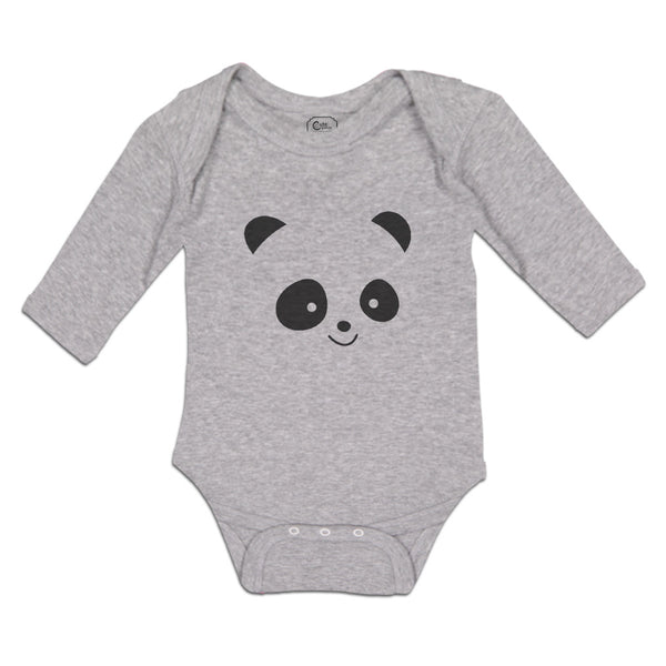 Long Sleeve Bodysuit Baby Cute Panda Bear Face and Head Boy & Girl Clothes - Cute Rascals