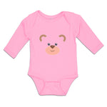 Long Sleeve Bodysuit Baby Bear Face and Head Boy & Girl Clothes Cotton - Cute Rascals