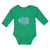 Long Sleeve Bodysuit Baby Rhinoceros Grazing Open Horned Unicornis Cotton