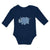 Long Sleeve Bodysuit Baby Rhinoceros Grazing Open Horned Unicornis Cotton