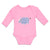 Long Sleeve Bodysuit Baby Rhinoceros Grazing Open Horned Unicornis Cotton