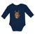 Long Sleeve Bodysuit Baby Merry Christmas Cute Deer Wearing Scarf Cotton