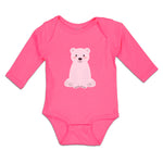 Long Sleeve Bodysuit Baby Animated White Teddy Bear Toy Boy & Girl Clothes - Cute Rascals