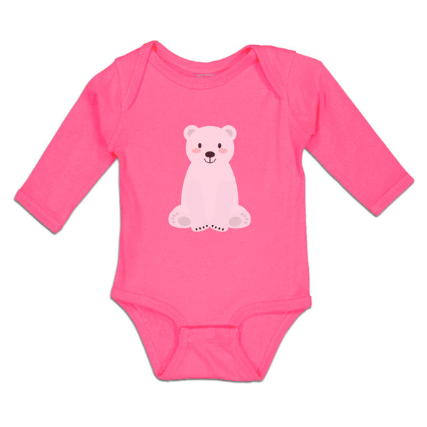 Long Sleeve Bodysuit Baby Animated White Teddy Bear Toy Boy & Girl Clothes - Cute Rascals