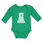 Long Sleeve Bodysuit Baby Animated White Teddy Bear Toy Boy & Girl Clothes - Cute Rascals