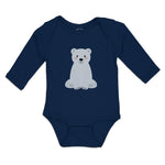 Long Sleeve Bodysuit Baby Animated White Teddy Bear Toy Boy & Girl Clothes - Cute Rascals