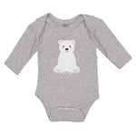 Long Sleeve Bodysuit Baby Animated White Teddy Bear Toy Boy & Girl Clothes - Cute Rascals