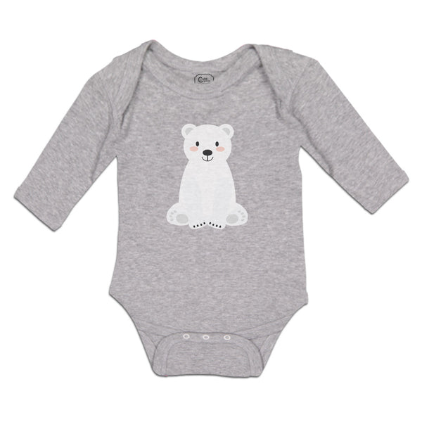 Long Sleeve Bodysuit Baby Animated White Teddy Bear Toy Boy & Girl Clothes - Cute Rascals