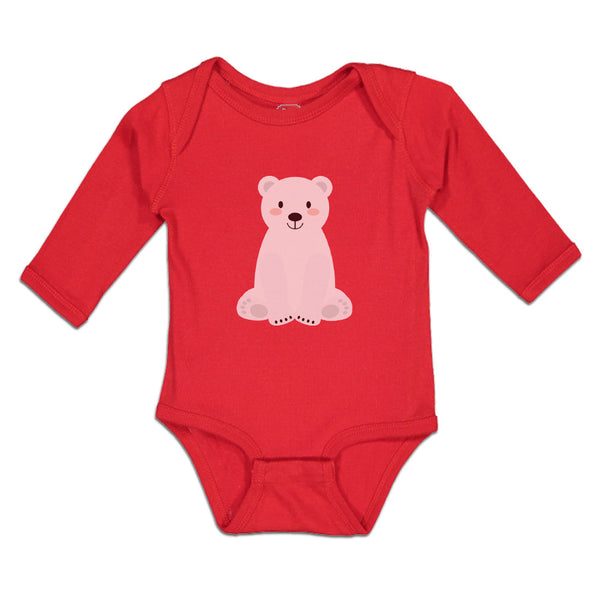 Long Sleeve Bodysuit Baby Animated White Teddy Bear Toy Boy & Girl Clothes - Cute Rascals