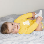Long Sleeve Bodysuit Baby Animated White Teddy Bear Toy Boy & Girl Clothes - Cute Rascals