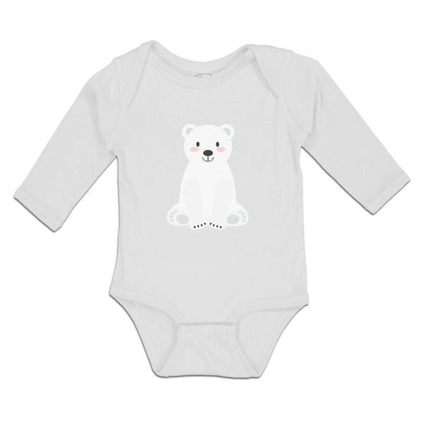 Long Sleeve Bodysuit Baby Animated White Teddy Bear Toy Boy & Girl Clothes - Cute Rascals