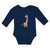 Long Sleeve Bodysuit Baby Cute Giraffe Turning Side View with Closed Eyes Cotton - Cute Rascals