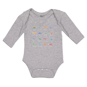Long Sleeve Bodysuit Baby Lovely Prehistoric Dinosaur Animal Figures Cotton