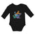 Long Sleeve Bodysuit Baby Dinosaur Rex, Triceratops Stegosaurus Cotton - Cute Rascals