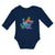 Long Sleeve Bodysuit Baby Dinosaur Rex, Triceratops Stegosaurus Cotton - Cute Rascals
