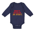 Long Sleeve Bodysuit Baby Born to Brazilian Jiu Jitsu Sport Martial Arts Cotton - Cute Rascals