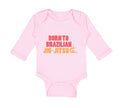 Long Sleeve Bodysuit Baby Born to Brazilian Jiu Jitsu Sport Martial Arts Cotton