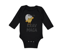 Long Sleeve Bodysuit Baby Born to Krav Maga Sport Boy & Girl Clothes Cotton - Cute Rascals