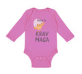 Long Sleeve Bodysuit Baby Born to Krav Maga Sport Boy & Girl Clothes Cotton
