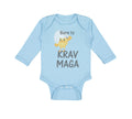 Long Sleeve Bodysuit Baby Born to Krav Maga Sport Boy & Girl Clothes Cotton