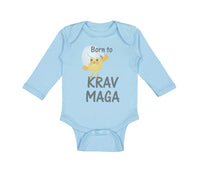 Long Sleeve Bodysuit Baby Born to Krav Maga Sport Boy & Girl Clothes Cotton - Cute Rascals