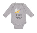 Long Sleeve Bodysuit Baby Born to Krav Maga Sport Boy & Girl Clothes Cotton