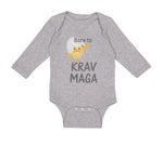 Long Sleeve Bodysuit Baby Born to Krav Maga Sport Boy & Girl Clothes Cotton - Cute Rascals