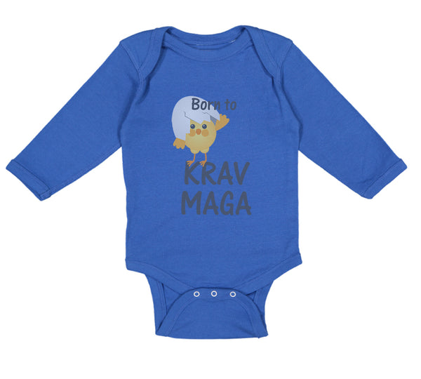 Long Sleeve Bodysuit Baby Born to Krav Maga Sport Boy & Girl Clothes Cotton - Cute Rascals