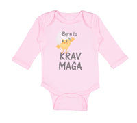 Long Sleeve Bodysuit Baby Born to Krav Maga Sport Boy & Girl Clothes Cotton - Cute Rascals