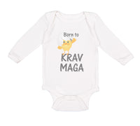 Long Sleeve Bodysuit Baby Born to Krav Maga Sport Boy & Girl Clothes Cotton - Cute Rascals