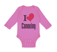 Long Sleeve Bodysuit Baby I Love Canoeing Sport Canoe Boy & Girl Clothes Cotton