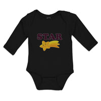 Long Sleeve Bodysuit Baby Icon of Cute Star Smile Face Boy & Girl Clothes Cotton