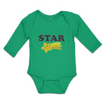 Long Sleeve Bodysuit Baby Icon of Cute Star Smile Face Boy & Girl Clothes Cotton