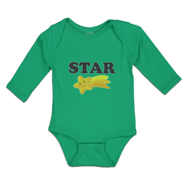 Long Sleeve Bodysuit Baby Icon of Cute Star Smile Face Boy & Girl Clothes Cotton