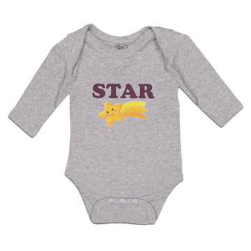 Long Sleeve Bodysuit Baby Icon of Cute Star Smile Face Boy & Girl Clothes Cotton