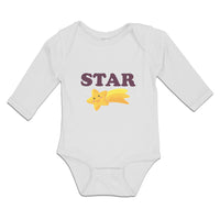 Long Sleeve Bodysuit Baby Icon of Cute Star Smile Face Boy & Girl Clothes Cotton