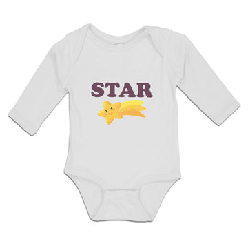 Long Sleeve Bodysuit Baby Icon of Cute Star Smile Face Boy & Girl Clothes Cotton