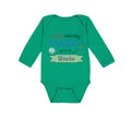 Long Sleeve Bodysuit Baby I Love Watching Baseball with My Uncle Baseball Cotton