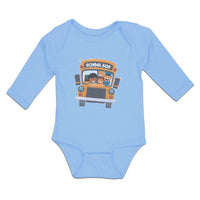 Long Sleeve Bodysuit Baby School Kids Riding A School Bus Boy & Girl Clothes