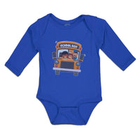 Long Sleeve Bodysuit Baby School Kids Riding A School Bus Boy & Girl Clothes