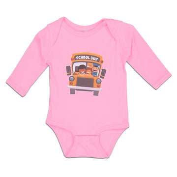 Long Sleeve Bodysuit Baby School Kids Riding A School Bus Boy & Girl Clothes