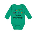 Long Sleeve Bodysuit Baby Happy Birthday to Grandma! Boy & Girl Clothes Cotton