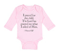 Long Sleeve Bodysuit Baby Prayed for Child Lord Has Granted Me Jewish Cotton