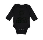 Long Sleeve Bodysuit Baby Keep Calm It's Mommy's Birthday Boy & Girl Clothes